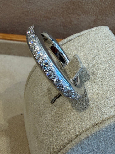 Bague 55 Pomellato Iconica - Alliance en or blanc et diamants 58 Facettes 32100007