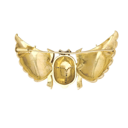 Broche Broche Scarabée en or jaune, diamants et rubis 58 Facettes 35776