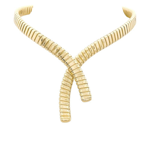 Collier Tubogas - Collier croisé en or jaune 58 Facettes 35777