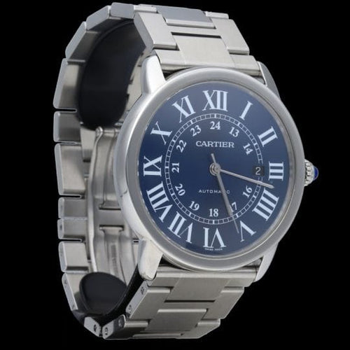 Montre Cartier Ronde Solo - Montre automatique en acier 58 Facettes MT45156