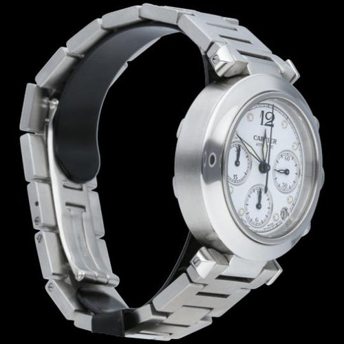 Montre Bulgari Pasha - Montre chronographe en acier 58 Facettes MT45913