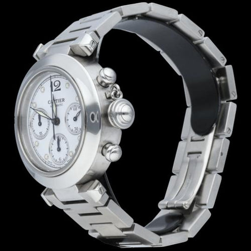 Montre Bulgari Pasha - Montre chronographe en acier 58 Facettes MT45913