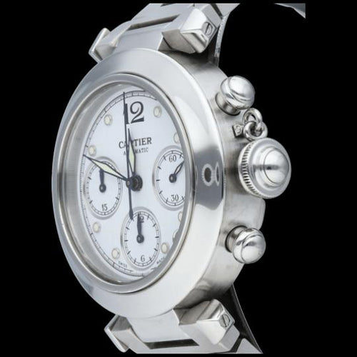 Montre Bulgari Pasha - Montre chronographe en acier 58 Facettes MT45913