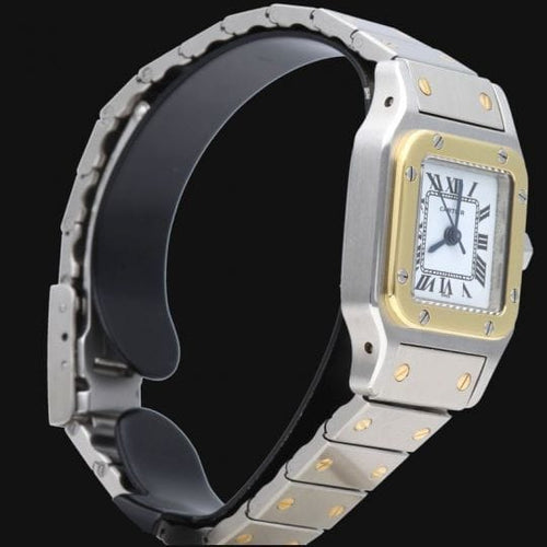 Montre Cartier Santos - Montre dame en or jaune 18K et acier 58 Facettes MT46941