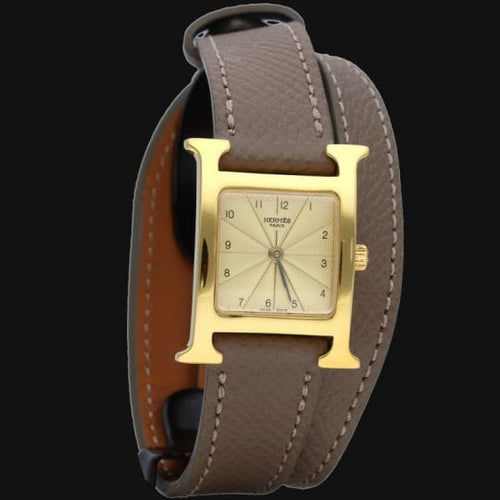 Montre Hermès Heure H - Montre femme plaqué or 58 Facettes MT47109