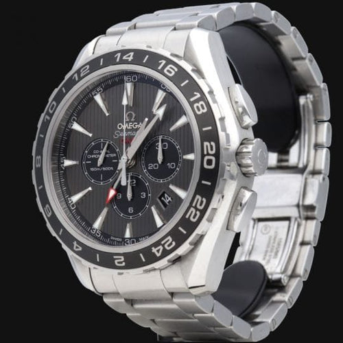 Montre Omega Seamaster Aqua Terra - Montre GMT chronographe en acier 58 Facettes MT45951