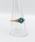 Bague 59 Bague marguerite antique en or 18k, turquoises et perles 58 Facettes A07504