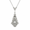 Collier Art déco - Collier pendentif en or blanc et diamants 58 Facettes 1.0001488/2