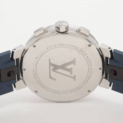 Montre Louis Vuitton Tambour Moon Star - Montre chronographe en acier 58 Facettes 1