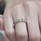 Bague 54 Bague en or blanc 18 carats et diamants 58 Facettes S255