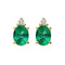 Boucles d'oreilles Single Tulip - Boucles d'oreilles en or 18K, émeraudes et diamants 58 Facettes GER1347GN