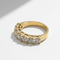 Bague 54 Demi-alliance américaine - Bague en or jaune et diamants 58 Facettes 1.0000864/1