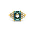 Parure - Bague et pendentif en or jaune, aigues-marines et diamants 58 Facettes Onc