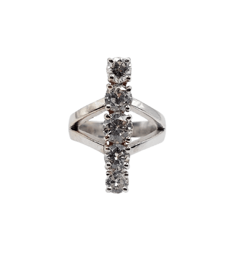 Bague 52.5 Bague marquise vintage en or blanc 18k et diamants 58 Facettes A07520