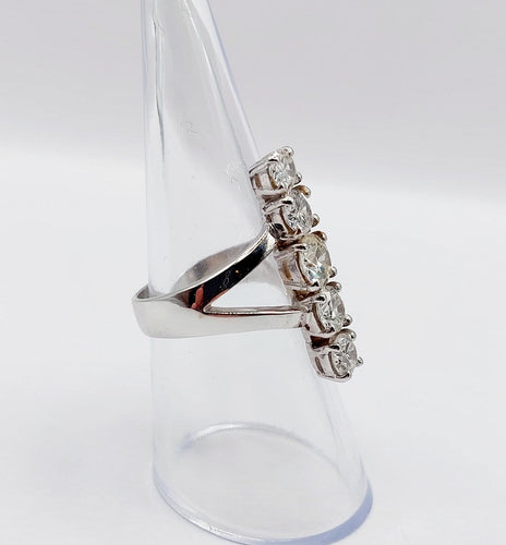 Bague 52.5 Bague marquise vintage en or blanc 18k et diamants 58 Facettes A07520
