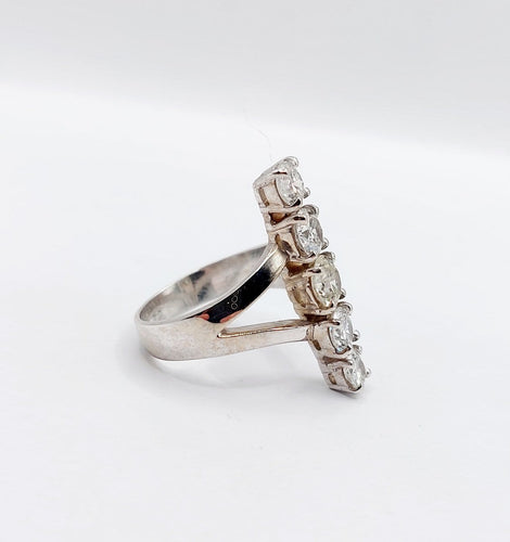 Bague 52.5 Bague marquise vintage en or blanc 18k et diamants 58 Facettes A07520