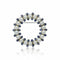 Broche Broche ronde en or blanc, saphirs et perles de culture 58 Facettes 9070/19