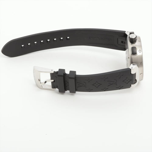 Montre Louis Vuitton Tambour - Montre en acier inoxydable 58 Facettes 1