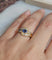 Bague 51 Bague en or jaune avec saphir et diamants 58 Facettes 741