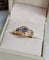 Bague 51 Bague en or jaune avec saphir et diamants 58 Facettes 741