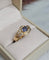 Bague 51 Bague en or jaune avec saphir et diamants 58 Facettes 741