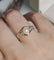 Bague 54 Bague en or jaune avec perle et diamants 58 Facettes 374