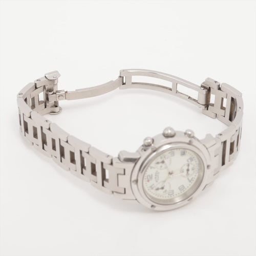 Montre Hermès Clipper - Montre chronographe en acier 58 Facettes 1