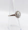 Bague 52 Bague marguerite Art déco en or blanc 18k et platine avec diamants 58 Facettes A07525