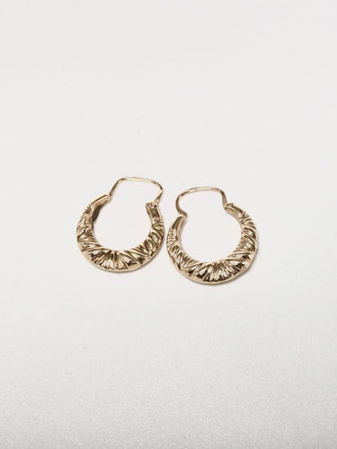 Boucles d'oreilles Créoles anciennes - Boucles d'oreilles en or jaune 58 Facettes Bo_04