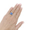 Bague 52 Bague en or blanc, émail bleu et diamant 58 Facettes 35753