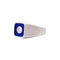 Bague 52 Bague en or blanc, émail bleu et diamant 58 Facettes 35753