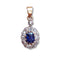 Pendentif Pendentif marguerite XIXe en or jaune, saphir et diamants 58 Facettes 264