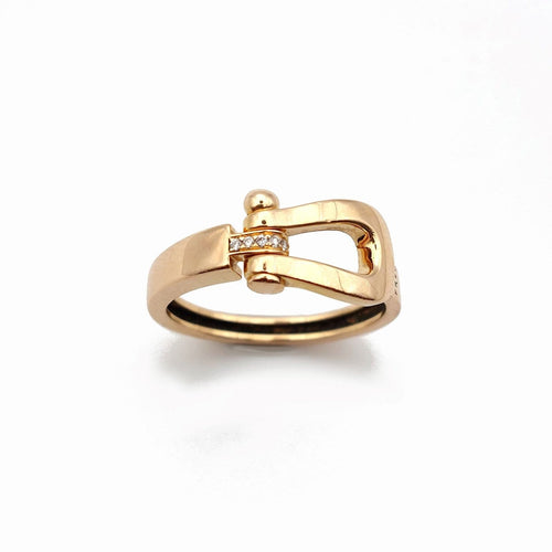 Bague 53 Fred Force 10 - Bague en or rose et diamants 58 Facettes 265