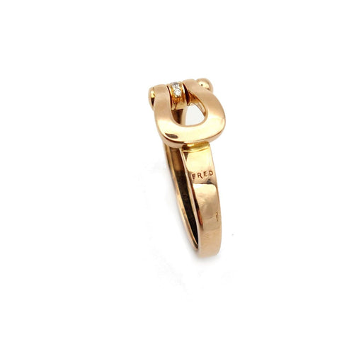 Bague 53 Fred Force 10 - Bague en or rose et diamants 58 Facettes 265