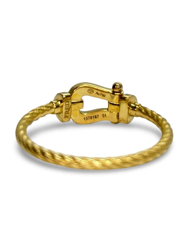Bague 51 Fred Force 10 - Bague petit modèle en or jaune et diamants 58 Facettes 2046