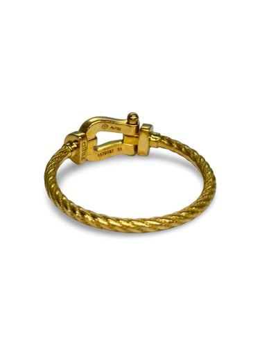 Bague 51 Fred Force 10 - Bague petit modèle en or jaune et diamants 58 Facettes 2046