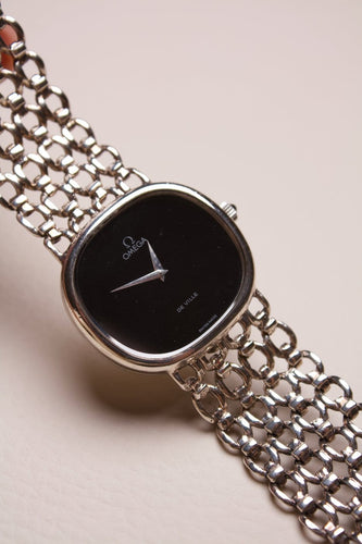 Montre Omega Jeux d’Argent - Montre-bijou en argent et onyx 58 Facettes MONTRE-006