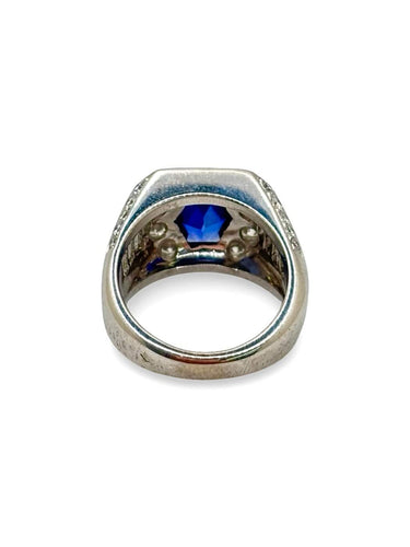 Bague 52 Bague en or blanc 18K, saphir et diamants 58 Facettes 2040