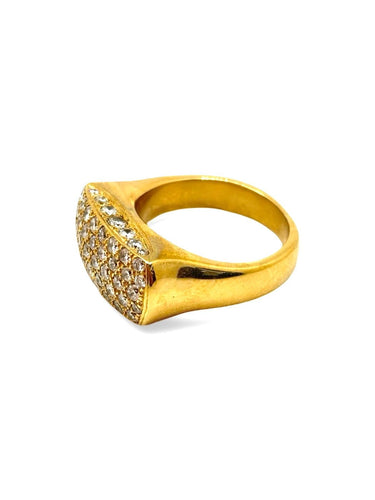 Bague 51 Bague en or jaune 18K et diamants 1 ct 58 Facettes 2083
