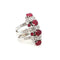 Bague 56 Bague multifil en or blanc, rubis et diamants 58 Facettes 2423_P3_25