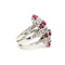 Bague 56 Bague multifil en or blanc, rubis et diamants 58 Facettes 2423_P3_25