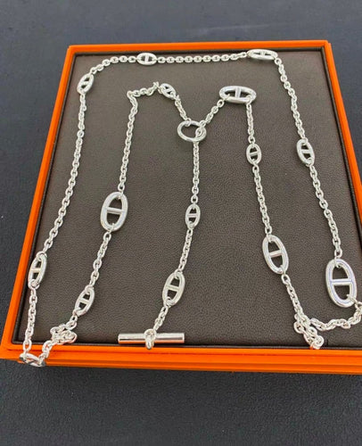 Collier Hermès Farandole - Sautoir en argent 120 cm 58 Facettes jnci131