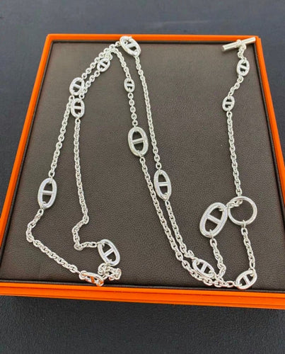 Collier Hermès Farandole - Sautoir en argent 120 cm 58 Facettes jnci131