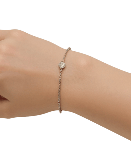 Bracelet Tiffany & Co. Elsa Peretti Diamonds by the Yard - Bracelet en argent et diamants 58 Facettes CV-075