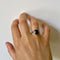 Bague 52 Art Déco - Bague en or blanc, saphir synthétique et diamants 58 Facettes LMB-372