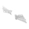 Boucles d'oreilles Broche double-clip Nœud en or blanc, platine et diamants 58 Facettes 35673