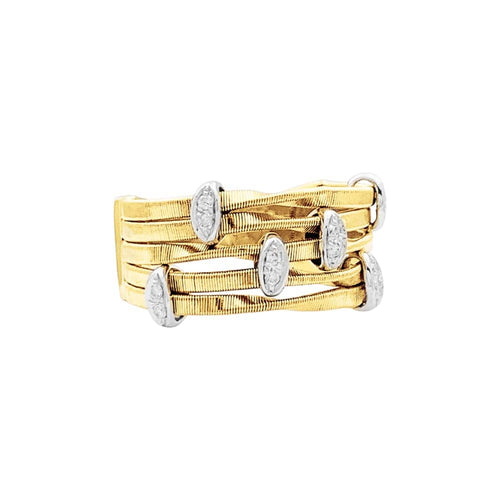 Bague 54 Marco Bicego Marrakech Onde - Bague en ors jaune et blanc diamants 58 Facettes 35760