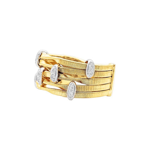 Bague 54 Marco Bicego Marrakech Onde - Bague en ors jaune et blanc diamants 58 Facettes 35760