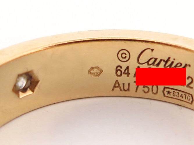 Bague 64 Cartier Love - Bague 3 diamants en or jaune 18k 58 Facettes 275565
