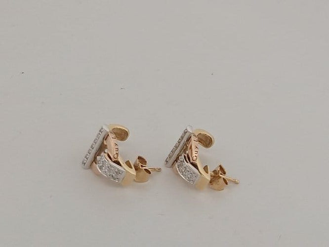 Boucles d'oreilles Guy Laroche - Boucles d'oreilles en or jaune et diamants 58 Facettes 2779443